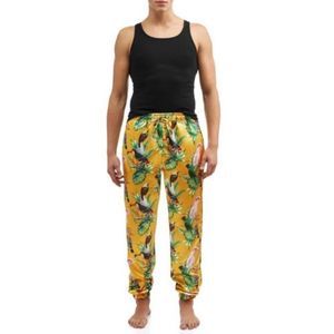 Mad Engine Tropical Bird Palm Leaf Jogger Pants